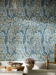 Morris & Co Sweet Briar Mineral Linen Sweet Briar Morris  Friends 10M Wallpaper - Image 3 of 3
