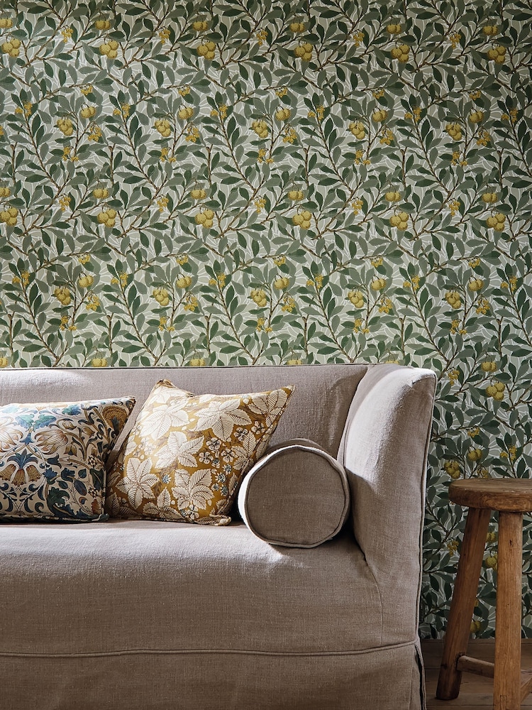 Morris & Co Arbutus Sage Lemon Arbutus Morris  Friends 10M Wallpaper - Image 2 of 2