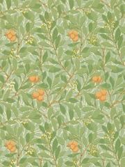 Morris & Co Arbutus Green Terracotta Arbutus Morris  Friends 10M Wallpaper - Image 1 of 1