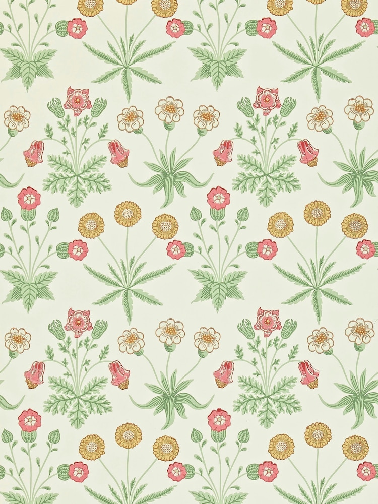 Morris & Co Daisy Willow Pink Daisy Morris  Friends 10M Wallpaper - Image 1 of 1