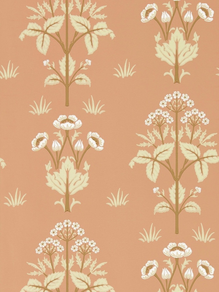 Morris & Co Meadow Sweet Blush Meadow Sweet Morris  Friends 10M Wallpaper - Image 1 of 1