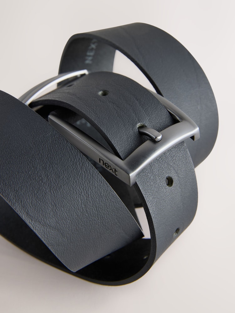 Black Leather Belt With Double Keeperloop - Image 3 of 3