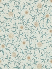 Morris & Co Scroll Loden Slate Scroll Morris  Friends 10M Wallpaper - Image 1 of 1