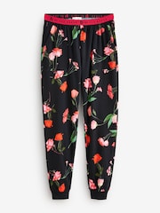 B by Ted Baker Jersey Floral Print Black/Red Pyjamas - Image 3 of 7