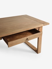 Mid Natural Mango Wood Hector 6 Seater Storage Dining Table - Image 8 of 8