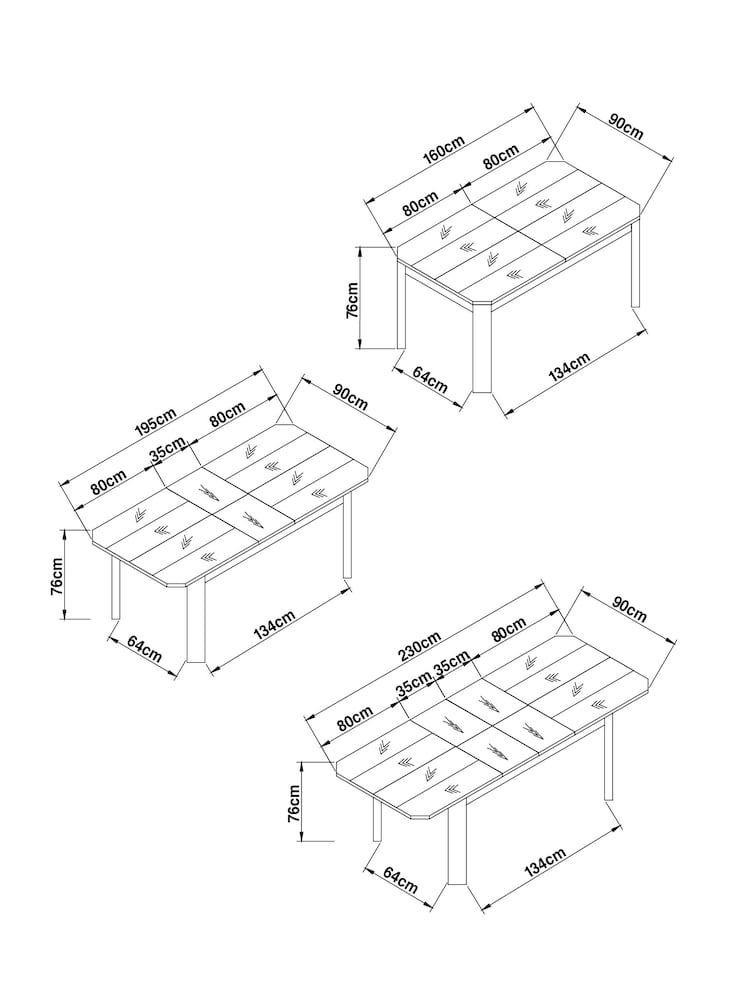 Light Natural Oak Effect Nomad Geo 6 to 10 Seater Extending Dining Table - Image 4 of 4