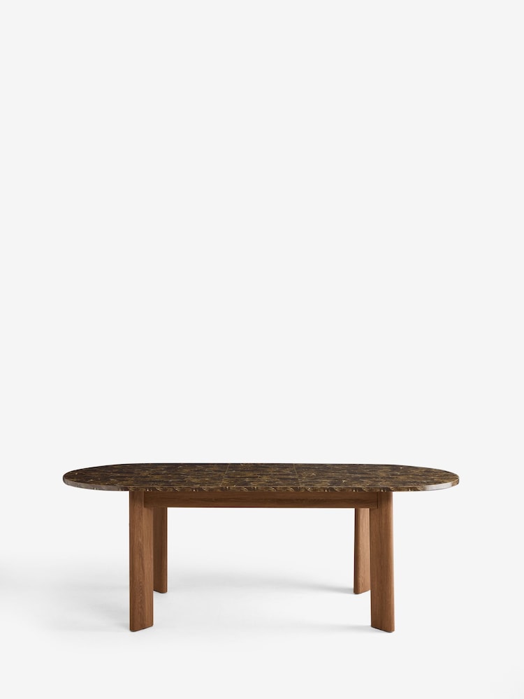 Dark Natural Marble Effect Nomad 6 to 8 Seater Extending Dining Table - Image 8 of 8 Dark Natural Marble Effect Nomad 6 to 8 Seater Extending Dining Table - Image 8 of 8