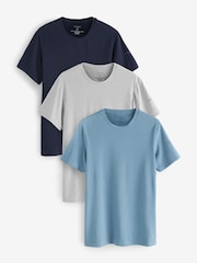 Ted Baker Blue Crew Neck T-Shirts 3 Pack - Image 1 of 7