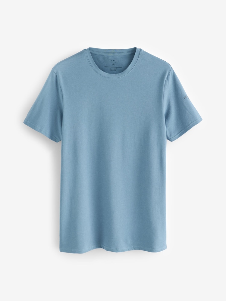 Ted Baker Blue Crew Neck T-Shirts 3 Pack - Image 2 of 7