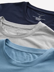 Ted Baker Blue Crew Neck T-Shirts 3 Pack - Image 7 of 7