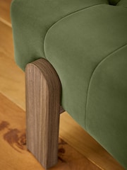 Soft Velvet Olive Green Beaumont Corner Bench and Table Set - Image 8 of 14