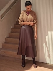 Beerenrot - N. Premium Real Leather Skirt - Bild 2 von 7