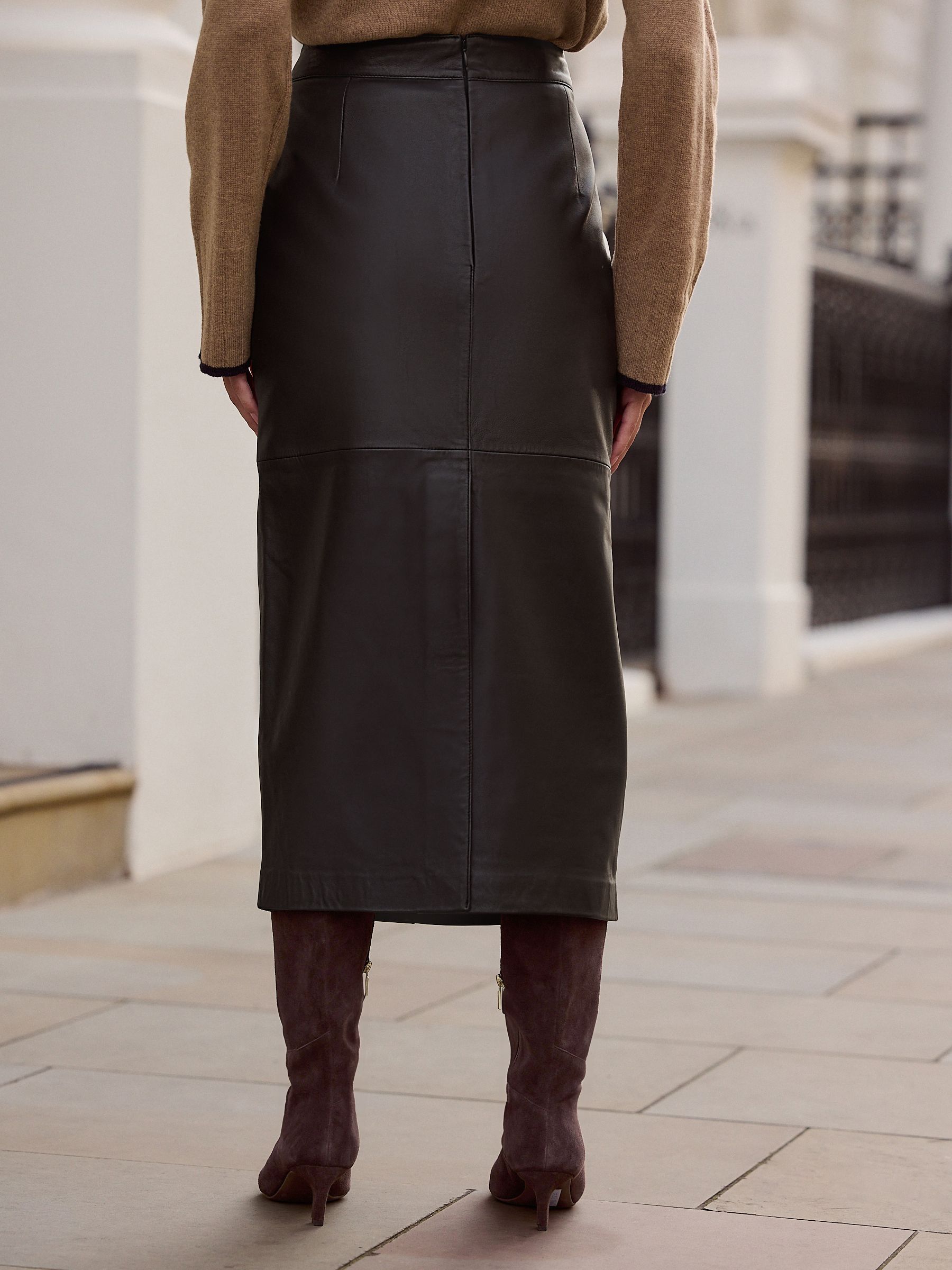 Buy Black N. Premium Real Leather Pencil Skirt from Next South Africa