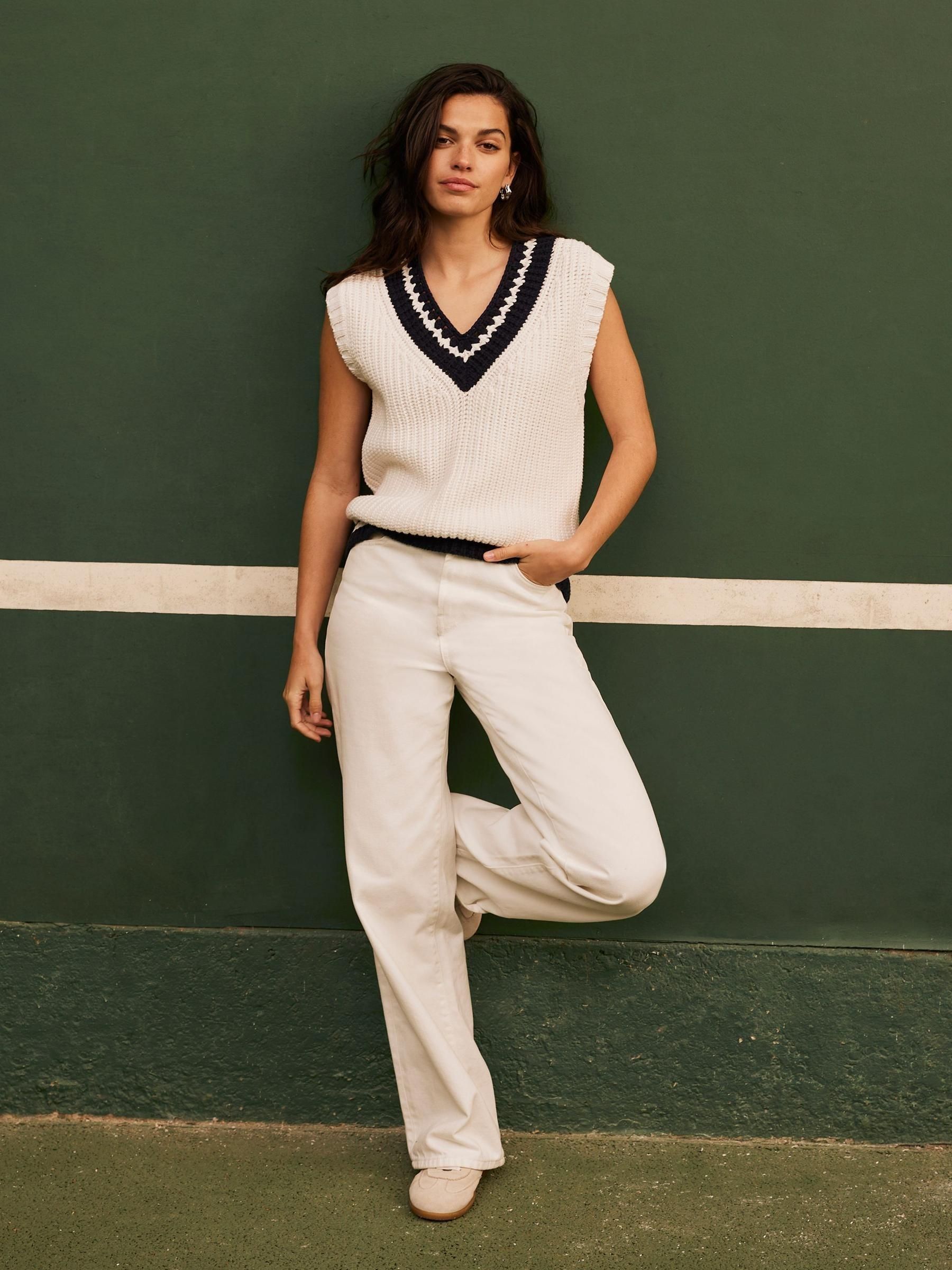 Buy Mint Velvet White Cricket Knit Tank Top from the Next UK