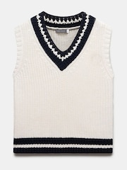 Mint Velvet White Cricket Knit Tank Top - Image 7 of 8