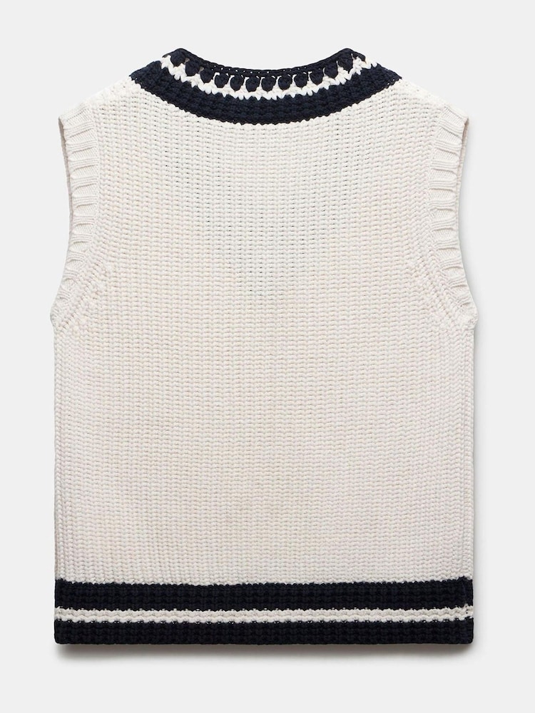 Mint Velvet White Cricket Knit Tank Top - Image 8 of 8