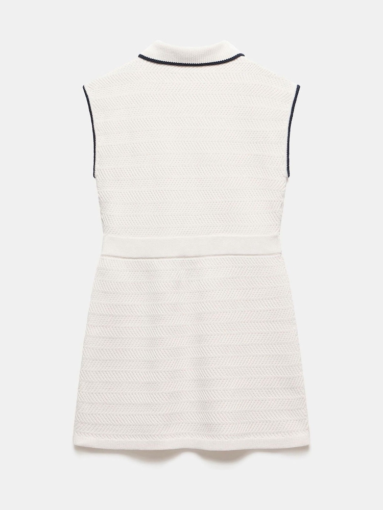 Mint Velvet White Sleeveless Knit Mini Dress - Image 2 of 8 Mint Velvet White Sleeveless Knit Mini Dress - Image 2 of 8