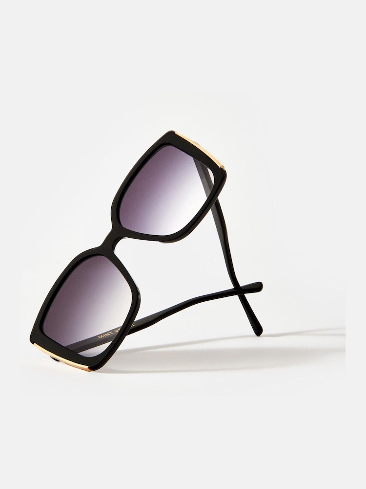 Mint Velvet Black Oversized Square Sunglasses - Image 2 of 2