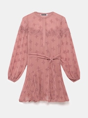 Mint Velvet Pink Broderie Mini Dress - Image 7 of 8