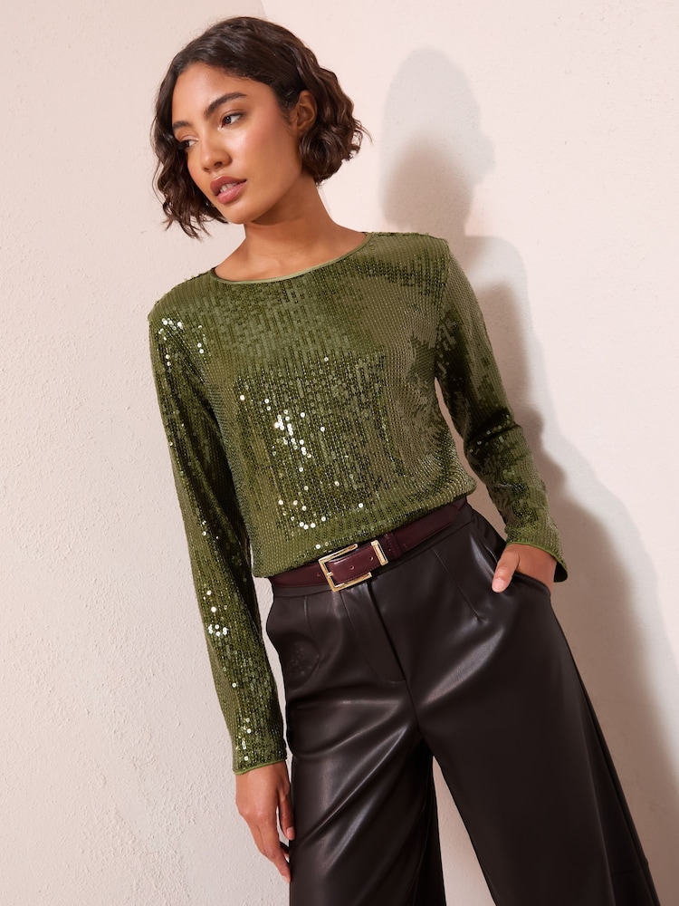 Friends Like These Long Sleeve Sequin Blouse - Slika 2 iz 5