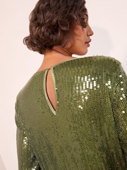 Friends Like These Long Sleeve Sequin Blouse - Slika 3 iz 5