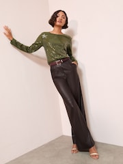 Friends Like These Long Sleeve Sequin Blouse - Slika 4 iz 5