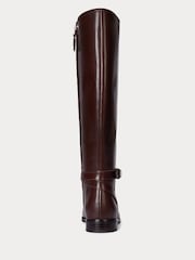 Lauren Ralph Lauren Brown Riding Style Tall Leather Boots - Image 2 of 3