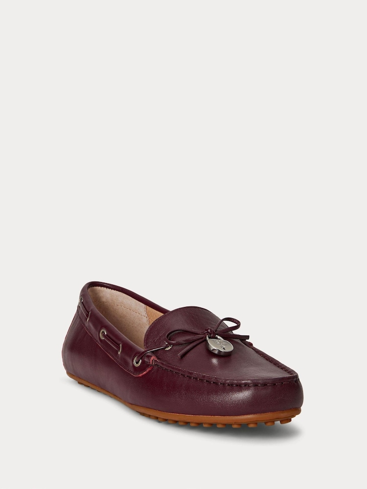 Lauren Ralph Lauren Red Red Wylie Leather Boat Shoes - Image 2 of 4 Lauren Ralph Lauren Red Red Wylie Leather Boat Shoes - Image 2 of 4