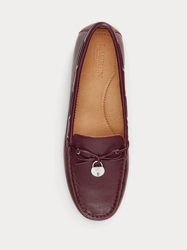 Lauren Ralph Lauren Red Red Wylie Leather Boat Shoes - Image 4 of 4
