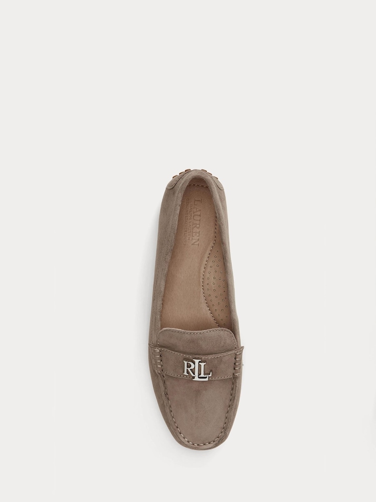 Marrom escuro - Lauren Ralph Lauren Soft Nappa Suede Loafers - Imagem 4 de 4