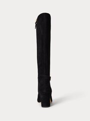 Lauren Ralph Lauren Black Suede Heel Tall Boots - Image 3 of 3