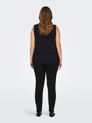 ONLY Curve Black Sleeveless Crochet Tie Vest - Image 4 of 6