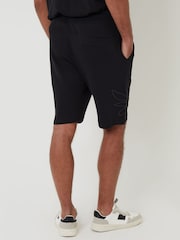 Threadbare Black Cord Detail 100% Cotton Sweat Shorts - Image 3 of 5