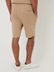 Threadbare Natural Cord Detail 100% Cotton Sweat Shorts - Image 3 of 5