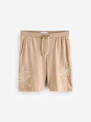 Threadbare Natural Cord Detail 100% Cotton Sweat Shorts - Image 5 of 5