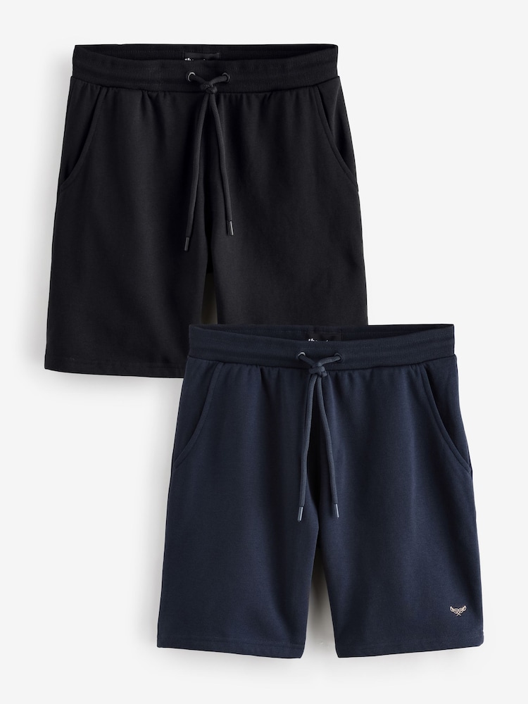 Threadbare Black Sweat Shorts 2 Pack - Image 1 of 3