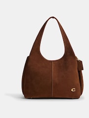 COACH Brown Suede Lana Shoulder Bag - Image 1 of 4