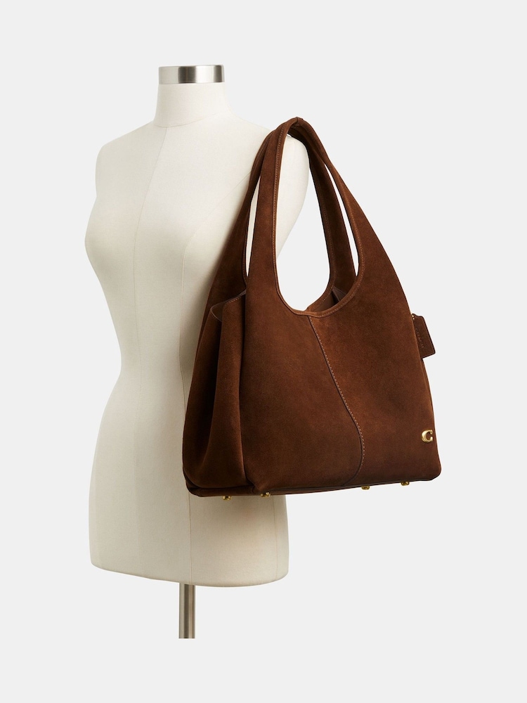 COACH Brown Suede Lana Shoulder Bag - Image 2 of 4