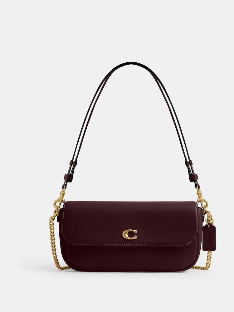 COACH Red Refined Calf Leather Brook Flap Chain Bag - Image 2 of 6