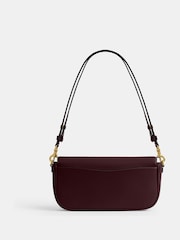 COACH Red Refined Calf Leather Brook Flap Chain Bag - Image 3 of 6