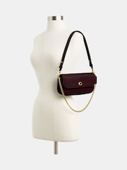 COACH Red Refined Calf Leather Brook Flap Chain Bag - Image 5 of 6