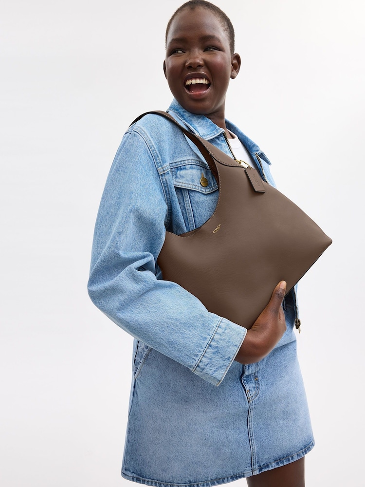 COACH Grey Brooklyn Shoulder Bag 28 - Image 1 of 5