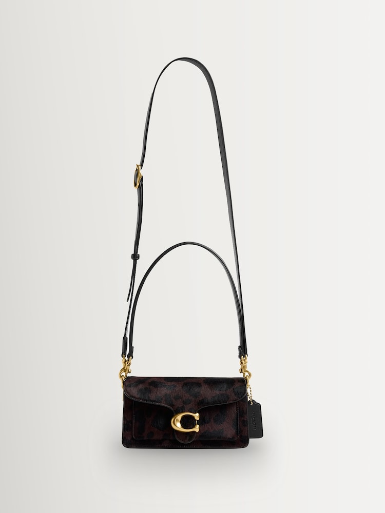COACH Brown Leopard Haircalf Tabby Shoulder Bag - Image 1 of 10