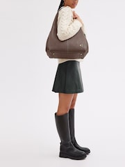 COACH Brown Polished Pebble Leather Lana Shoulder Bag - Image 5 of 6