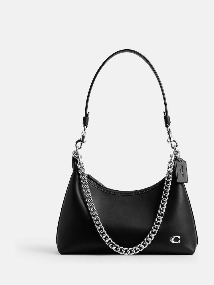 COACH Black Glovetanned Leather Juliet Shoulder Bag 25 - Image 1 of 6