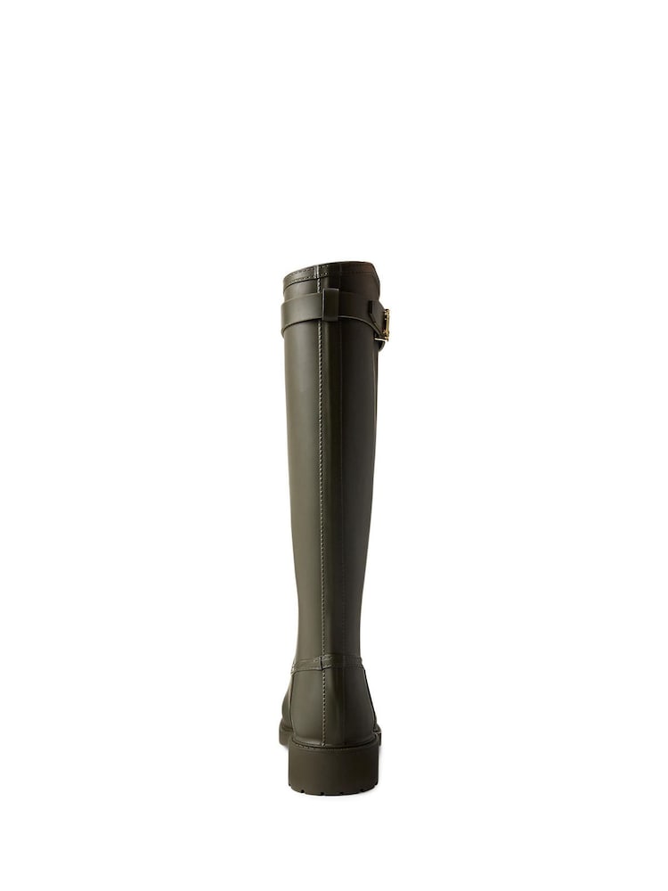 Lauren Ralph Lauren Green Tall Logo Wellington Boots - Image 3 of 3 Lauren Ralph Lauren Green Tall Logo Wellington Boots - Image 3 of 3