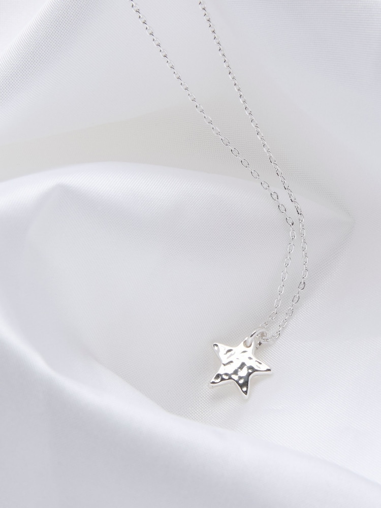FatFace Silver Sterling Silver Star Necklace - Image 2 of 2