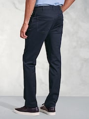 Brook Taverner Blue Cotton Slub 5 Pocket Trousers - Image 2 of 3