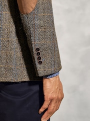 Brook Taverner Brown Check Harris Tweed Jacket - Image 4 of 5