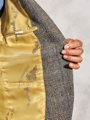 Brook Taverner Brown Check Harris Tweed Jacket - Image 5 of 5